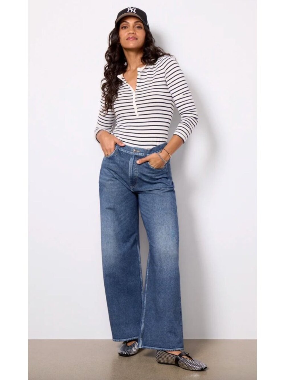 Rag and Bone Miramar Sofie High Rise Wide Leg  Size 27 in Grove Sweatpant Jeans